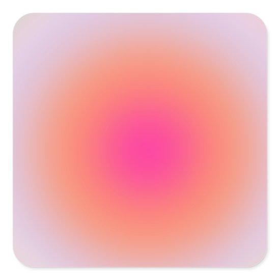 Vintage Colorful Gradient Square Sticker