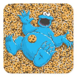 Vintage Cookie Monster and Cookies Square Sticker
