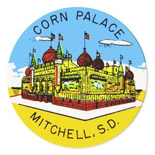 Vintage Corn Palace South Dakota Classic Round Sticker
