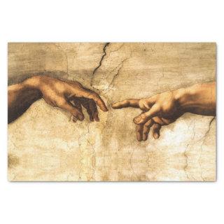 Vintage Creation of Adam God's hand Michelangelo Tissue Paper