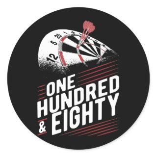 Vintage Dart Throwing Dartboard 180 Darts Classic Round Sticker