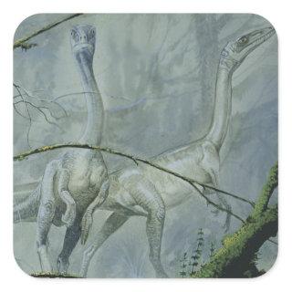 Vintage Dinosaurs, Megapnosaurus aka Syntarsus Square Sticker