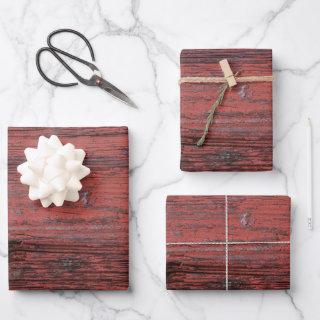 Vintage Distressed Red Barn Wood  Sheets