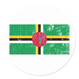 Vintage Dominica Classic Round Sticker
