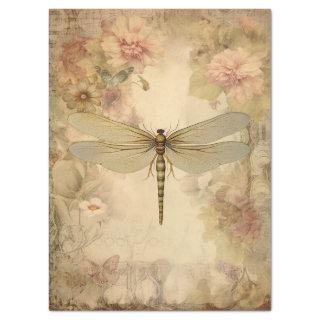 Vintage Dragonfly Ephemera Decoupage Tissue Paper