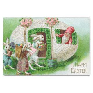 Vintage Easter Bunny and Easter Eggs Garden Tissue Paper