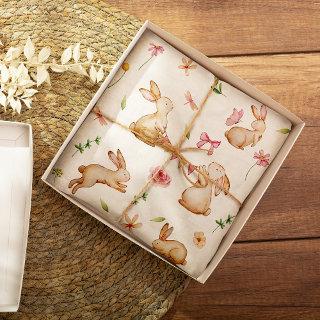 Vintage Easter Pink Rabbit Pattern