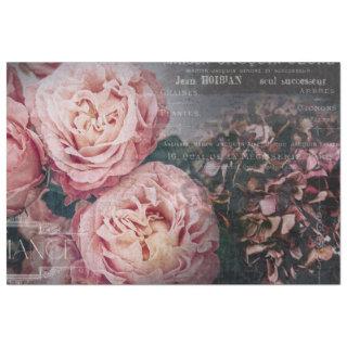 Vintage Elegant Rose Floral Ephemera Decoupage Tissue Paper