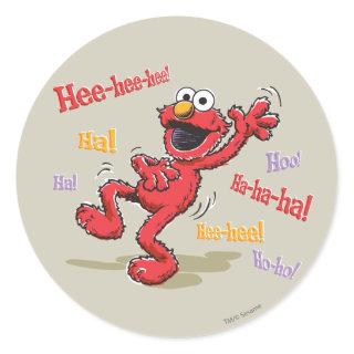 Vintage Elmo Hee-hee! Classic Round Sticker