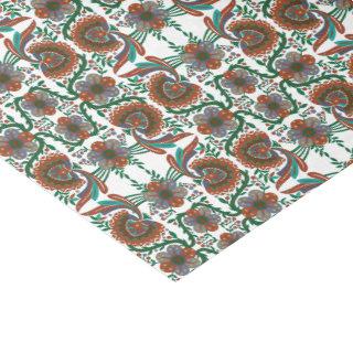 Vintage Estonian floral folk art pattern Tissue Paper