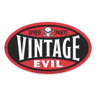 Vintage Evil 001A Oval Sticker