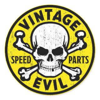 Vintage Evil 007A Classic Round Sticker