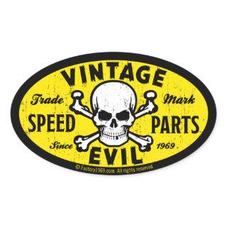 Vintage Evil 007A Oval Sticker