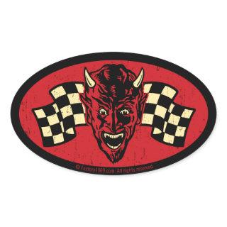 Vintage Evil 009C Oval Sticker