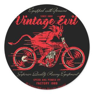 Vintage Evil VE018A Classic Round Sticker