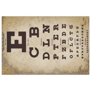Vintage Eye Chart Decoupage Paper