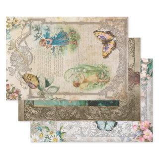 Vintage Fantasy Ephemera Decoupage  Sheets