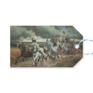 Vintage Fire Engine (by Eugène Burnand) Gift Tags