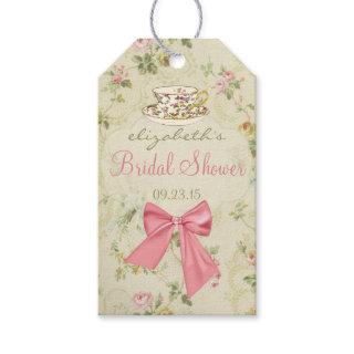 Vintage Floral and Teacup Bridal Shower Gift Tags