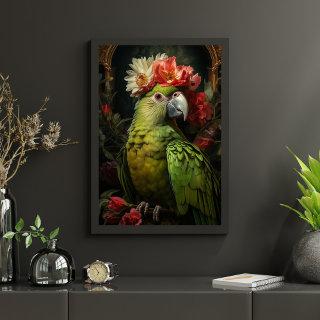 Vintage Floral Bird Parrot Queen Decoupage  Tissue Paper