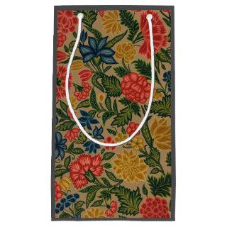 Vintage Floral Designer Garden Artwork Small Gift Bag