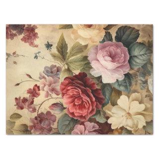 Vintage floral with rich colors Eternal Bloom  Tissue Paper