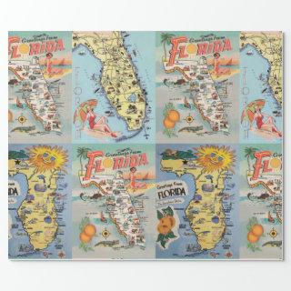 Vintage Florida tourist map