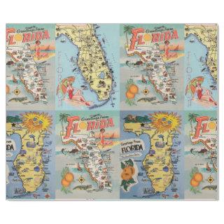 Vintage Florida tourist map