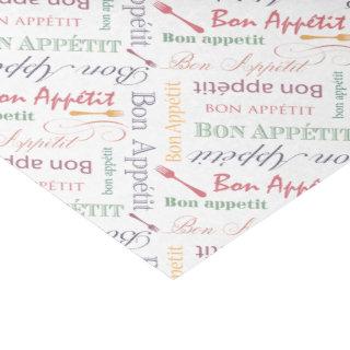 Vintage Food Lover's Gourmet Pattern Bon Appetit Tissue Paper