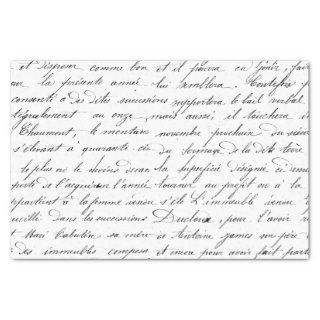 Vintage French Script Tissue Paper