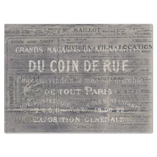 Vintage French Typography Collage Advertisement Tissue Paper