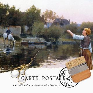 Vintage French Women Landscape Tissue Paper