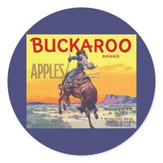 Vintage Fruit Crate Label Art, Buckaroo Apples