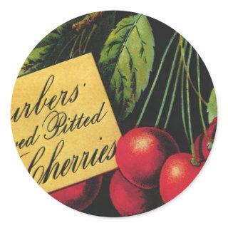 Vintage Fruit Crate Label Art, Thurber Cherries