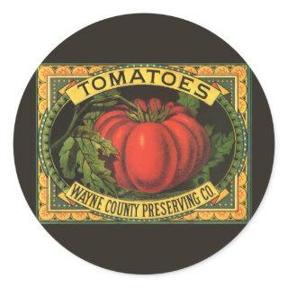 Vintage Fruit Crate Label Art, Wayne Co Tomatoes