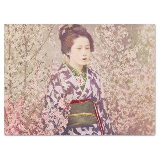 Vintage Geisha and Cherry Blossom Tissue Paper