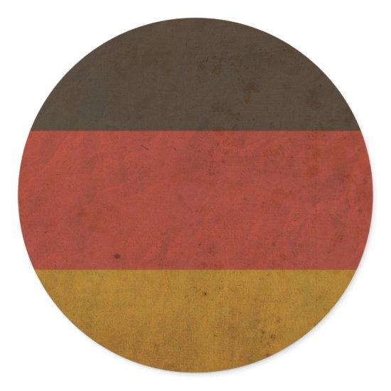 Vintage Germany Flag Classic Round Sticker