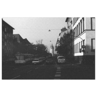 Vintage Germany Frankfurt City street cars Tissue Paper
