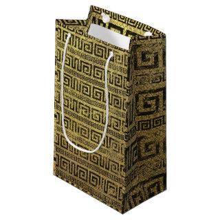 Vintage Gold  Greek Meander Pattern Small Gift Bag