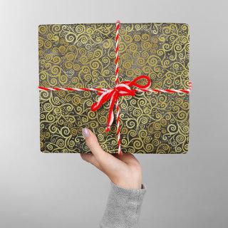 Vintage Gold Swirls Pattern Classy Elegant Taupe