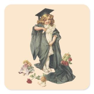 Vintage Graduation, Congratulations Graduates! Square Sticker