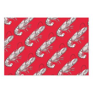 Vintage graphic lobster in red    sheets