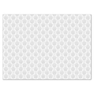Vintage Gray Damask Pattern Decoupage Tissue Paper