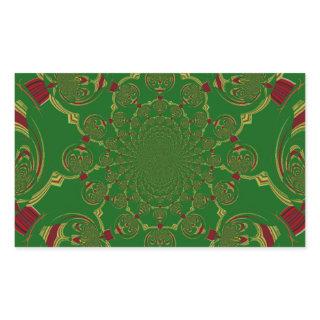 Vintage Green Rectangular Sticker