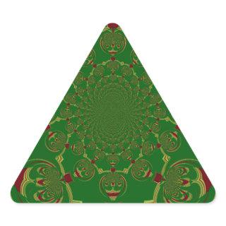 Vintage Green Triangle Sticker