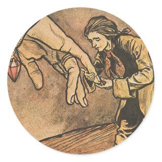 Vintage Gulliver's Travels by Arthur Rackham Classic Round Sticker