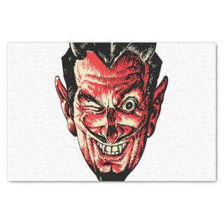 Vintage Halloween Red Devil Head Tissue Paper