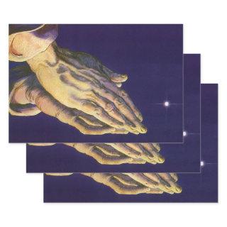 Vintage Hands Praying with Star of Bethlehem  Sheets
