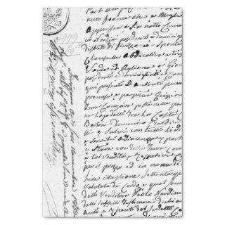 Vintage Handwritten Document Tissue Paper