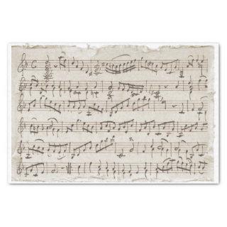 Vintage Handwritten Music Torn Edges Decoupage  Tissue Paper